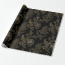 Search for gold floral wrapping paper Vintage