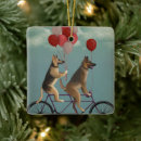 Search for tandem bicycle christmas tree decorations Dogs on bicycles