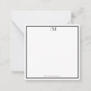 Search for monogram square note cards Simple
