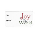 Search for joy to the world return address labels Red