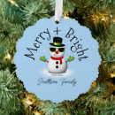 Search for snowman family christmas tree decorations Blue