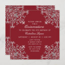 Search for burgundy and silver quinceanera invitations Floral