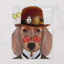 Search for dog and flowers postcards Dachshund