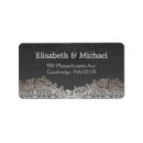 Search for silver damask wedding return address labels Vintage