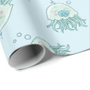 Search for jellyfish wrapping paper Blue