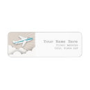 Search for airplane birthday return address labels Aeroplane