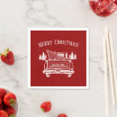 Search for red truck christmas napkins Rustic
