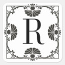 Search for monogram letter r stickers White