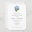 Search for blue hydrangea rehearsal dinner invitations Blue and white