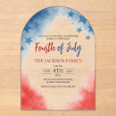 Search for modern 4th of july invitations Watercolor