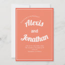 Search for orange with white wedding invitations Typography