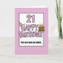 Search for her 21st birthday cards Girl