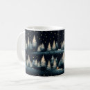Search for snowy night mugs Forest
