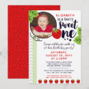 Search for fruit 1st birthday invitations Berry sweet one
