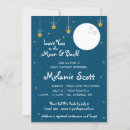 Search for love you to the moon and back invitations Blue
