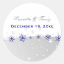 Search for snowflake wedding stickers White