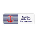 Search for red and blue wedding return address labels Stripes