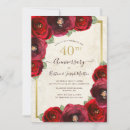 Search for 40th anniversary invitations Botanical