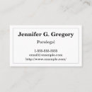 Search for paralegal business cards Barrister