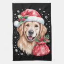 Search for holiday dog tea towels Festive