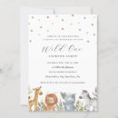 Search for wild one safari invitations First