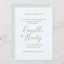 Search for light blue and gold wedding invitations Couple