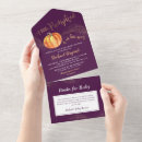 Search for purple pumpkin invitations Fall