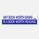 Search for read banned books bumper stickers Reading