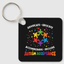 Search for autism advocate key rings Autistic pride