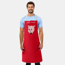 Search for cute pig aprons Red