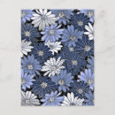 Search for daisy flower pattern postcards Blue