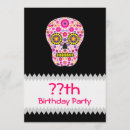 Search for pink skull birthday invitations Mexican