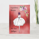 Search for red background cards Girl