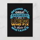 Search for funny engineering postcards Electrician