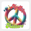 Search for love and peace stickers Groovy