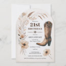 Search for cowgirl 21st birthday invitations For her