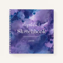 Search for purple and blue notebooks Watercolor