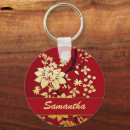 Search for oriental pattern key rings Red