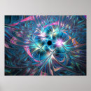Search for fractal abstract posters blue