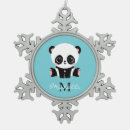 Search for panda bear christmas tree decorations black and white