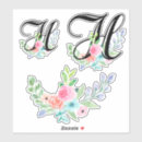 Search for alphabet h stickers Floral monogram
