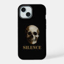 Search for silence iphone cases Black