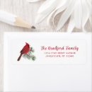 Search for cardinal bird return address labels Holly berry
