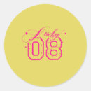 Search for lucky numbers stickers Typography