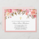 Search for pink floral christening invitations Blush