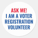 Search for voter registration stickers Political