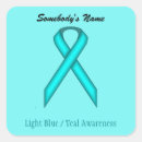 Search for teal ribbon stickers Ovarian cancer
