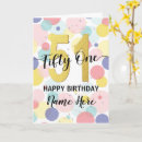 Search for 51st birthday cards Gold