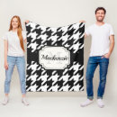 Search for houndstooth blankets Black and white