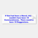 Search for liberal bumper stickers God